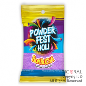 POLVO HOLI COLOR BOMBUCHA PARA LANZAR FUCSIA 10 X 50 GR.